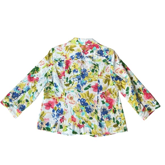Christoper & Banks women’s vibrant floral multicolor jacket size medium - Picture 12 of 14